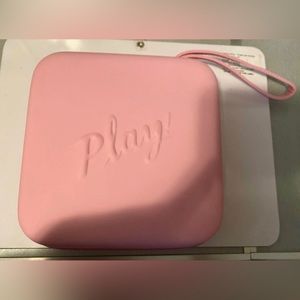 New - Sephora Pink Hard Shell Makeup Case Bag w/ Wrist Strap 7 ” x 2.5 ”NEW